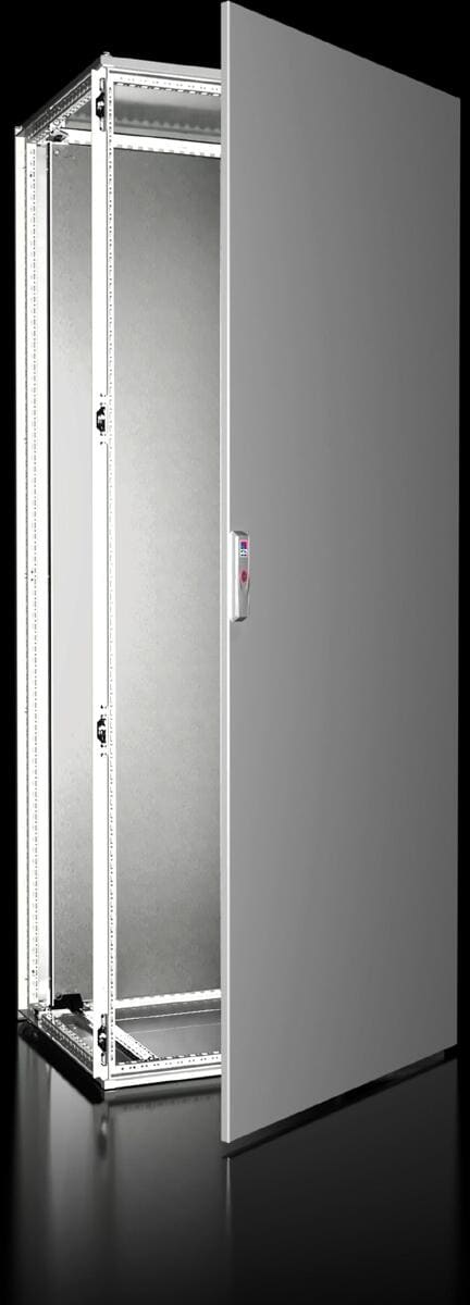 Rittal VX 8806.000 Anreih-Schranksystem, BHT: 800x2000x600 mm, Stahlblech, mit Montageplatte, eintürig an Frontseite