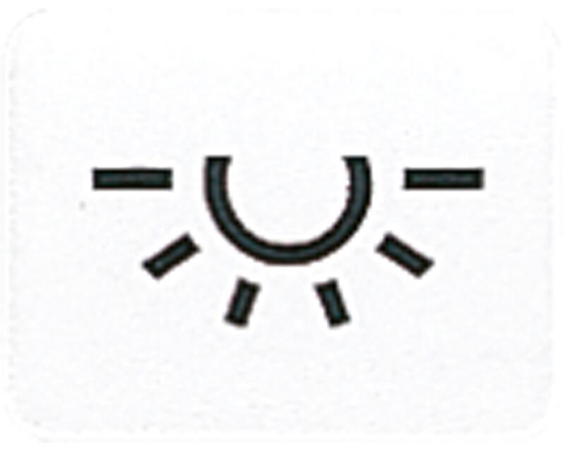 Symbol Licht für Wipp-Kontrollschalter und Taster, alpinweiß, Serie AP 600, Jung 33LWW
