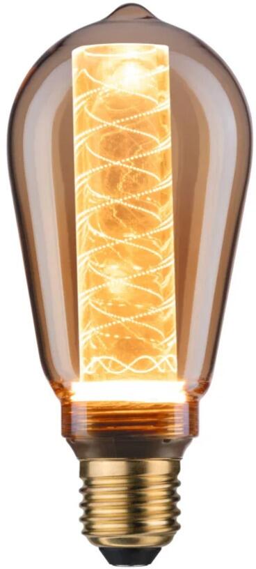 Paulmann Inner Glow Edition LED Kolben Innenkolben Spiralmuster E27 230V 230lm 4W 1800K, gold (28598)
