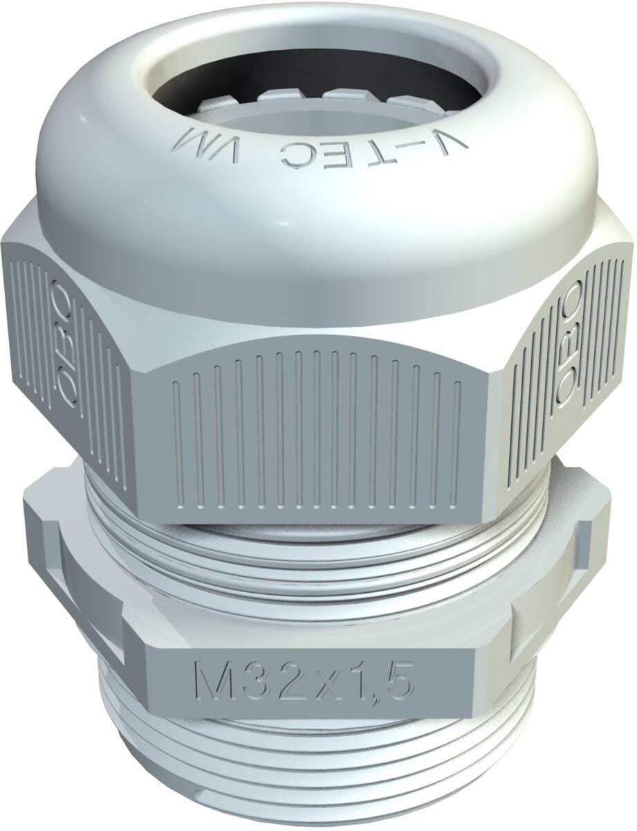 OBO Bettermann Kabelverschraubung, metrisches Gewinde, lichtgrau V-TEC VM63 LGR (2022876)