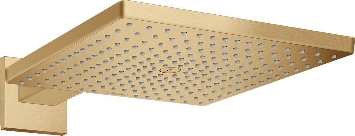 hansgrohe Raindance E Duschkopf 300 1 Strahlart mit Brausearm, Metall, 17 l/min, 300 x 300 mm, Brushed Bronze, (26238140)