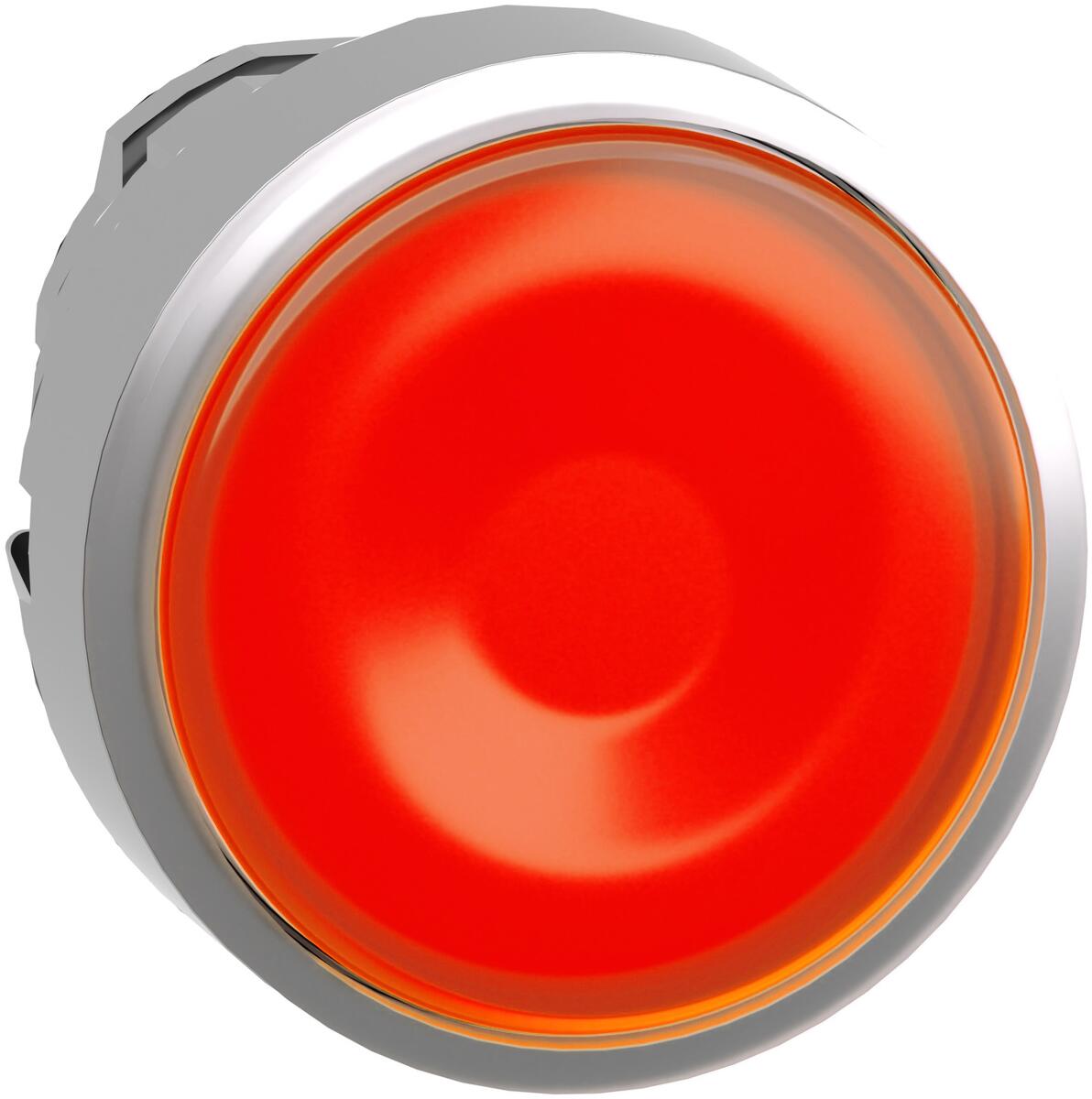 Schneider Electric ZB4BW353 Leuchtdrucktaster, Frontelement, Harmony XB4, Metall, 22mm, unbeschriftet, tastend, für universelle LED, orange