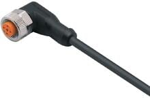 ifm EVC008 Anschlusskabel mit Buchse, M12, PUR, 5m, halogenfrei, abgewinkelt, Ø 4,3mm, schwarz