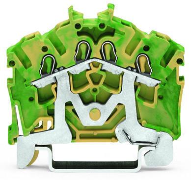 Wago 2002-6407 4-Leiter Schutzleiterklemmen 2,5 mm², grün-gelb