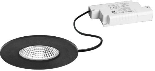 Brumberg BB20 LED-Einbaudownlight Phasenabschnitt dimmbar, 230V AC, 7W, 620 lm, 3000K, rund, starr, schwarz (39480183)