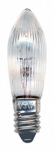 Scharnberger & Hasenbein Riffelkerze, E10, 3W, 12V, klar, weiß (57187)