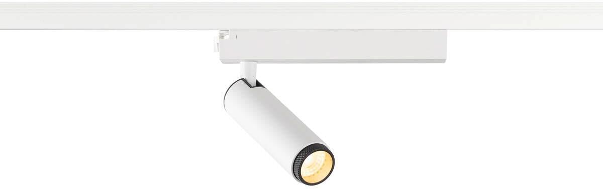 SLV GRIP! S Spot für 1-Phasen Hochvolt-Schienen-System, Ø3,0cm, 2000-3000K, Dim-to-Warm, Phase, 11W, weiß/schwarz (1008400)