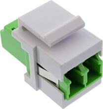 InLine LWL Keystone Snap-in Kupplung weiß, Duplex LC/LC, single, grün (89988G)