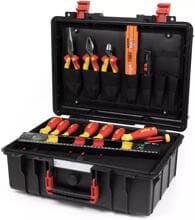 Wiha 9300 Werkzeugkoffer Basic Set L electric, 18-tlg., schwarz (45530)