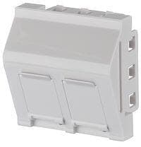 METZ CONNECT Keystone Anschlussdose 45x45 mm 2 Port unbestückt, verkehrsweiß RAL 9016 (130915J4501KE)