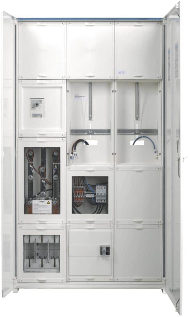 Hager FP93W11N Wandler- und Messschrank, universN, 1400x800x205mm, 2ZF, APZ, NAR NH2 SUT, AAR, Lasttrenner 250A