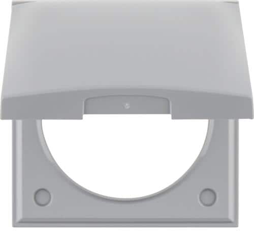Berker 918282507 Rahmen mit Klappdeckel, Integro Flow, grau glänzend