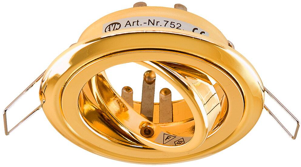 EVN Deckeneinbau, rund, schwenkbar, IP20, max. 50W, gold (752421)