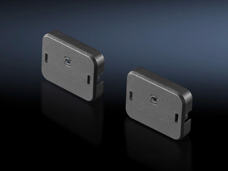 Rittal DK 7955.015 Abdeckung PDU, zur Abdeckung von IEC 60 320 C19 Steckplätzen, Kunststoff, RAL 9005