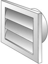 Helios L-VK 100 b Verschlussklappe DN100, braun (60402)