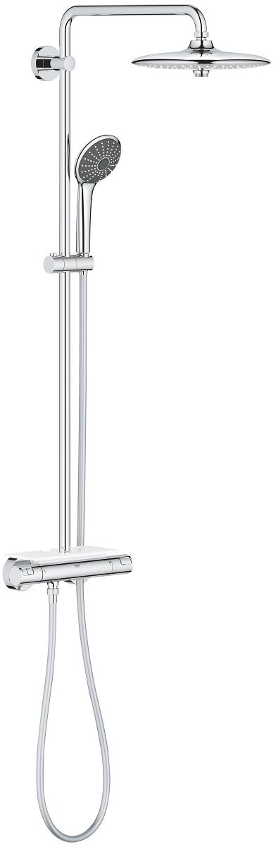 GROHE Vitalio Joy System 260 Duschsystem mit Thermostatbatterie für die Wandmontage, chrom (26403001)