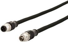 METZ CONNECT M12 Industrial Ethernet Leitung D-X Changer, M12 D-Stecker gerade - M12 X-Stecker gerade, PUR
