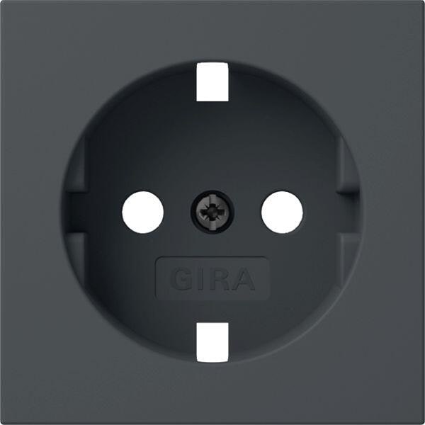 Gira 492028 Abdeckung für Schuko-Steckdose, System 55, Anthrazit
