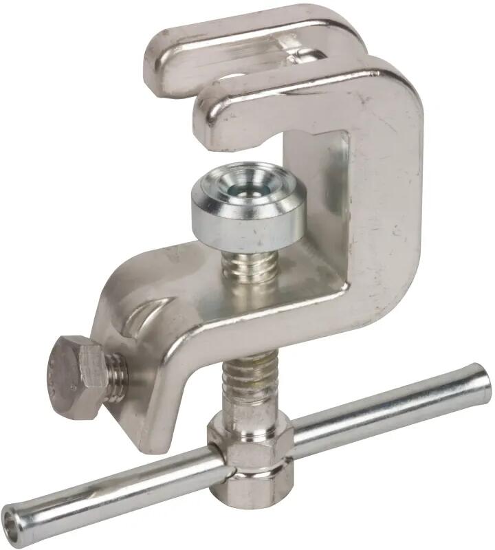 Dehn UEK 30 SKN Universalerdungsklemme, D 30mm, T 18mm, rund/flach 30mm, mit Schraubknebel (774530)