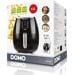 DOMO DO513FR Heißluft- Fritteuse, 80% weniger Fett, LCD Display, 5,5L, 1,5kg, Timer, schwarz