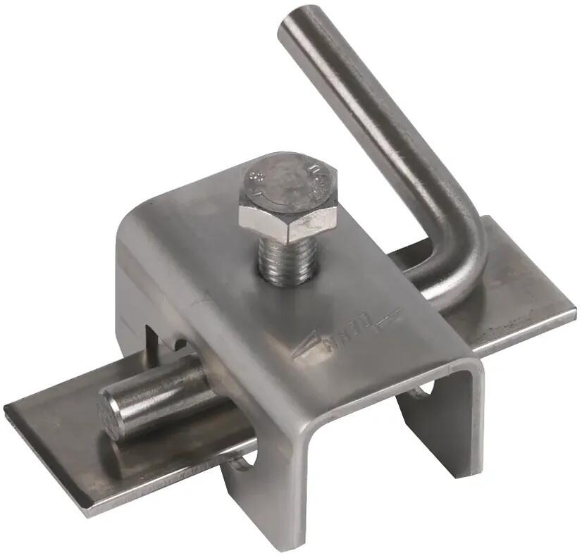 Dehn VK EH R10 F30 V2A Verbindungsklemme z. Einhaken NIRO f. Fl 30/Rd 10mm f. Kreuz u. par. (308129)