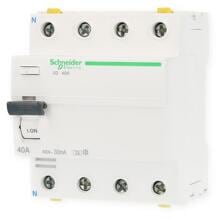 Schneider Electric A9Z21440 Fi-Schutzschalter iID, 4-Polig, 40A, 30mA, Typ A