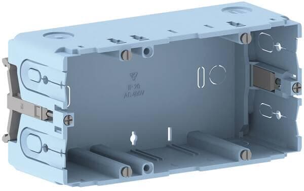 GGK 1280 Geräteeinbaudose, 2fach, GED 50-2, für BR/BRA/FB, 60mm, mit DIN-Schiene