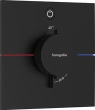 hansgrohe ShowerSelect Comfort E Thermostat Unterputz für 1 Funktion, Metall, 20,3 l/min, Mattschwarz, (15571670)
