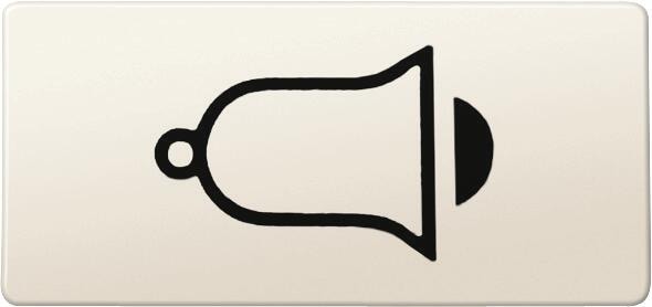 Merten 395800 Symbole, Aquadesign IP 44, rechteckig, Klingel, weiß