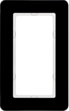 Berker 13096076 Rahmen, 1-fach, mit großem Ausschnitt, senkrecht, Q.7, Glas schwarz