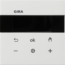 Gira 5394112 System 3000 Raumtemperaturregler BT, Flächenschalter, reinweiß glänzend