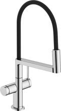 hansgrohe Talis Select M54 PowderSpray Einhebel-Küchenarmatur Semi-Pro, 3 Strahlarten, Messing, G ⅜ Anschlussschläuche, mit Rückflussverhinderer, chrom (72861000)