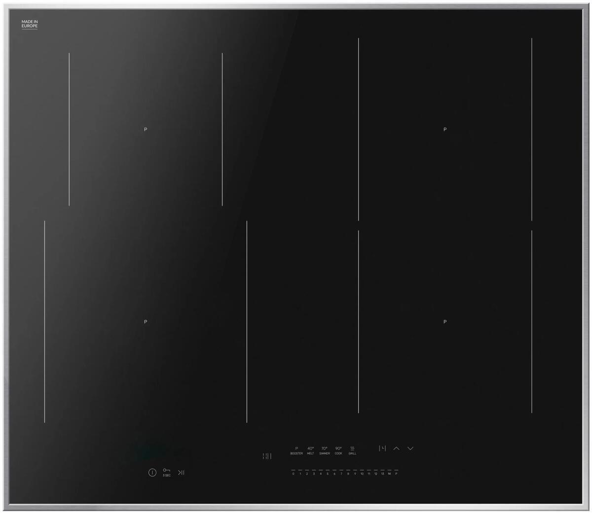 Amica KMI 772 660 E Autarkes Induktionskochfeld, 59,5 cm breit, Boosterfunktion, Kindersicherung, Edelstahlrahmen