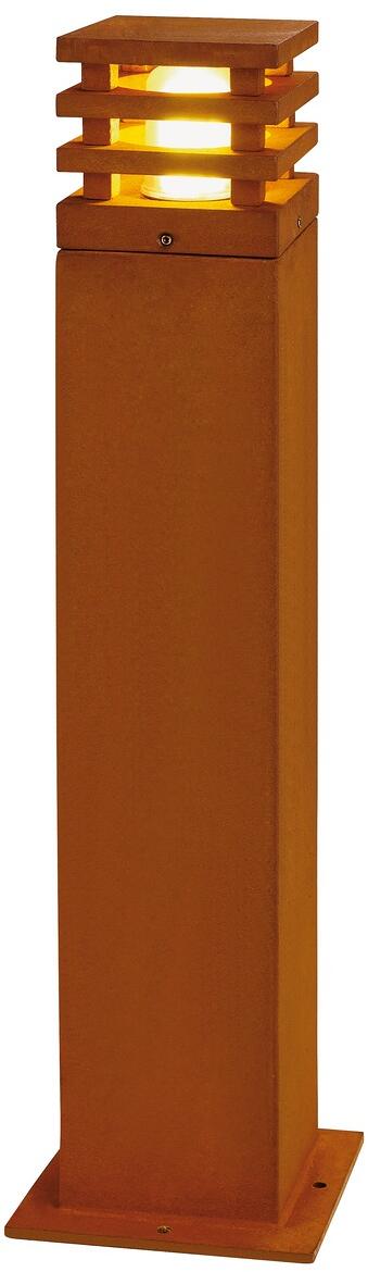 SLV RUSTY SQUARE 70 Outdoor Standleuchte, TC-DSE, IP55, eckig, max. 11W, stahl gerostet (229421)