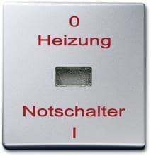 Busch-Jaeger 2102 H-33 Wippe Mit Aufdruck "Heizung-Notschalter", Alusilber, Allwetter 44 (2CKA001731A1957)