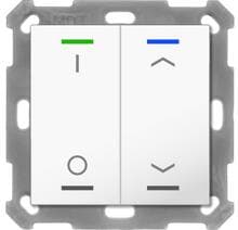 MDT BE-TAL55T2.D1 Taster Light 55 2-fach, Ausführung I/O und , mit Temperatursensor, reinweiß glänzend