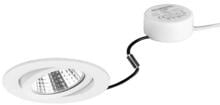 Brumberg BB03 LED-Einbaustrahlerset mit LED-Modul und Rundkonverter Phasenabschnitt dimmbar, 6W, 630lm, 3000K, rund, schwenkbar