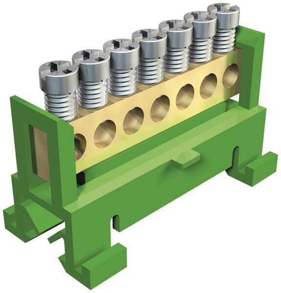 OBO Bettermann 60 S 7x16 GN Schutzleiterklemme, 7x16mm², PA, grün (2054019)