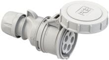 PCE SHARK CEE-Kupplung, 32A, 5p, 1h, IP67, grau (2252-1)
