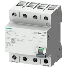 Siemens 5SV3342-4 FI-Schutzschalter, 4-polig, Typ B, kurzzeitverzögert, In: 25 A, 30 mA, Un AC: 400 V