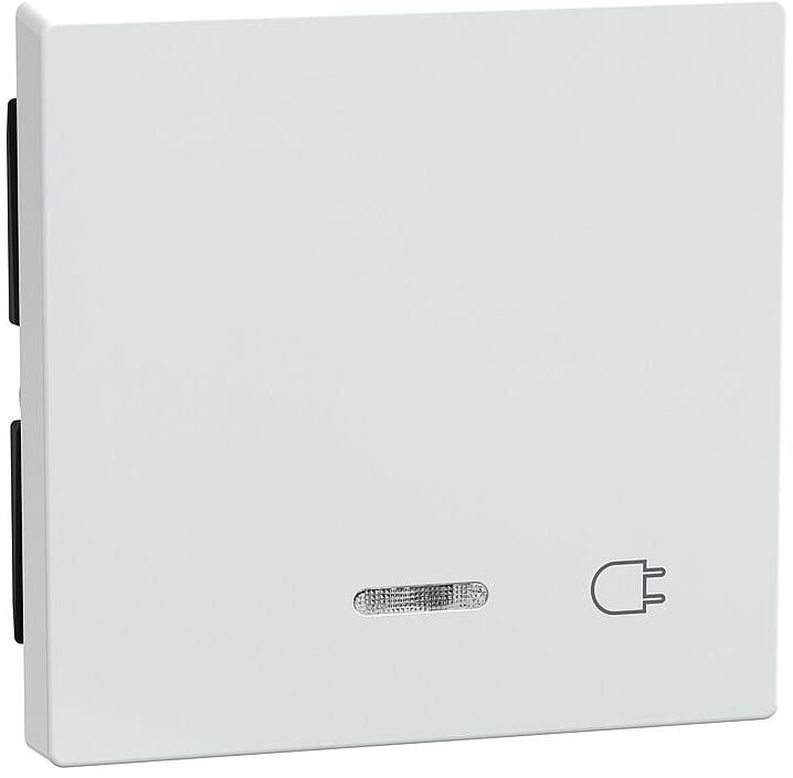 Merten 435225 Wippe mit Kontrollfenster und Aufdruck Steckdose, System M, aktivweiß glänzend