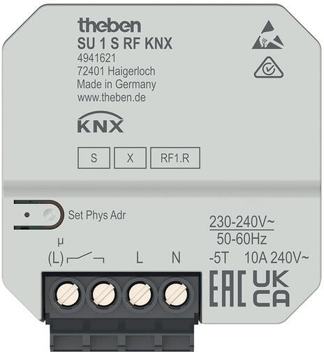 Theben SU 1 S RF KNX Funk-Schaltaktor 1-fach, Unterputz, KNX RF, Data Secure 4941621