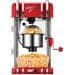 Unold 48535 Retro Popcornmaschine, 300W, kurze Aufheizdauer, BPA-frei, Lüftungsschlitze, rot metallic/chrom