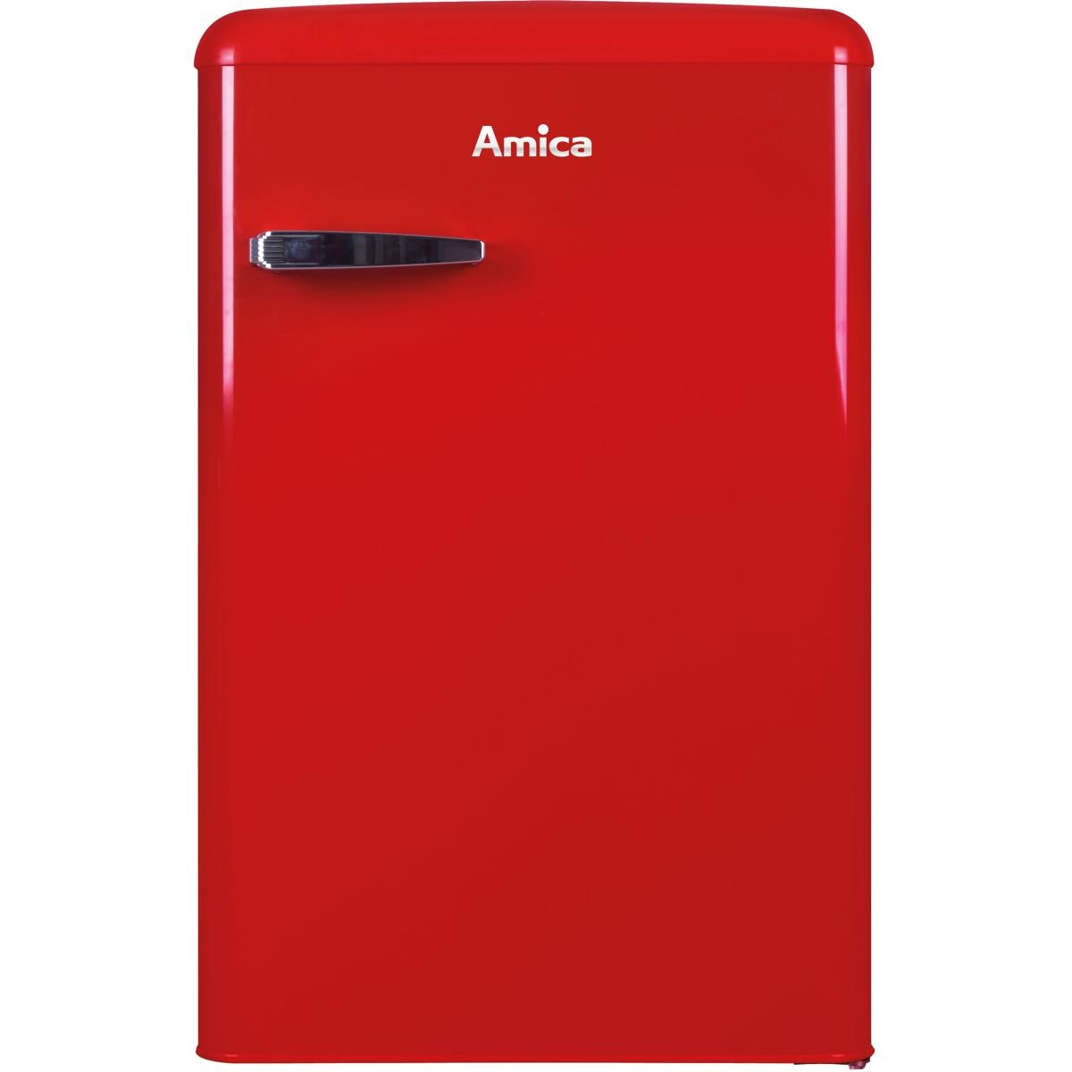 Amica KS 15610 55 cm 87,5 hoch, Retro-Kühlschrank, chili cm red R breit, Automatische 108 Gefrierfach, Wagner Abtauung, Elektroshop L