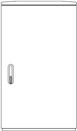 Elsta Polyesterschrank Freistehend, Leerschrank zum Ausbau, 1350x785x324 mm, grau (10050835)