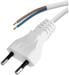 EMOS S12252 Netzkabel, H03VVH2-F, 2x 0,5mm², Länge 2m, PVC, weiß (2401520132)