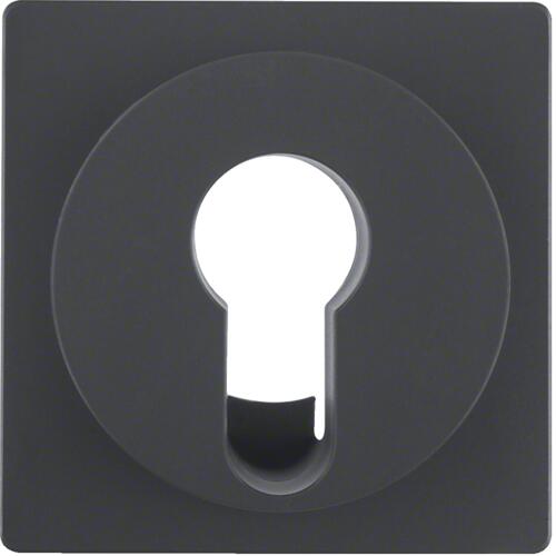 Berker 15076086 Zentralstück für Schlüsselschalter/-taster, Q.1/Q.3, anthrazit samt, lackiert