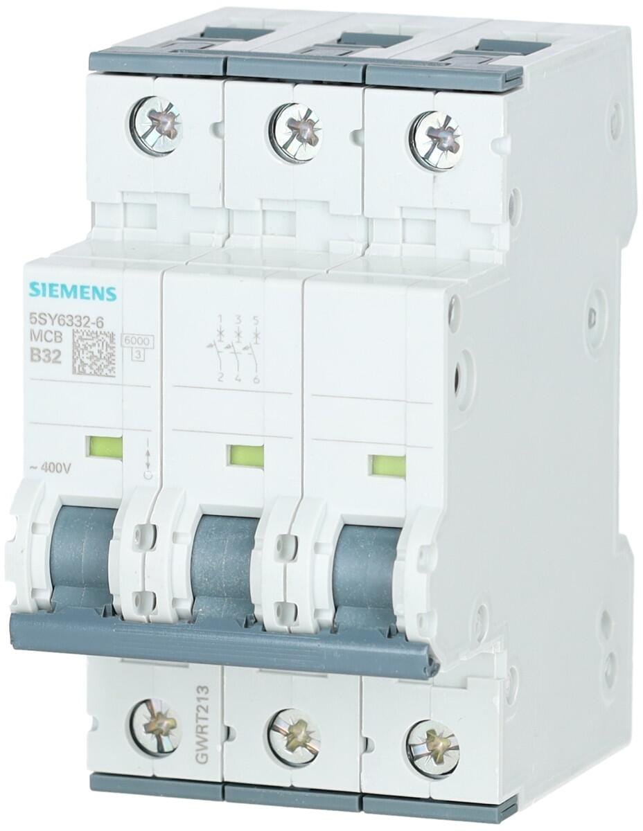 Siemens 5SY63326 Sicherungsautomat, 3-polig, B-Charakteristik, 32A