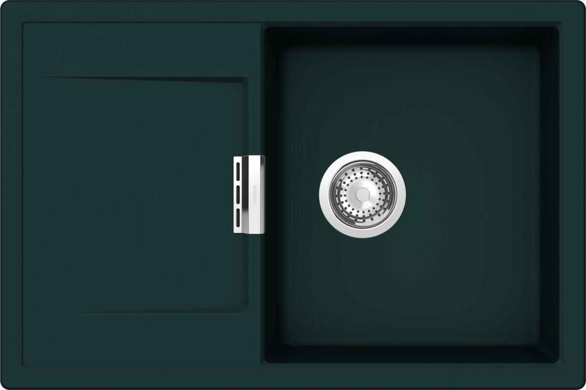 Schock Mono D-100-A Granitspüle mit Ablauffernbedienung, Cristadur Green Line, reversibel, ivy (MOND100AIVY)