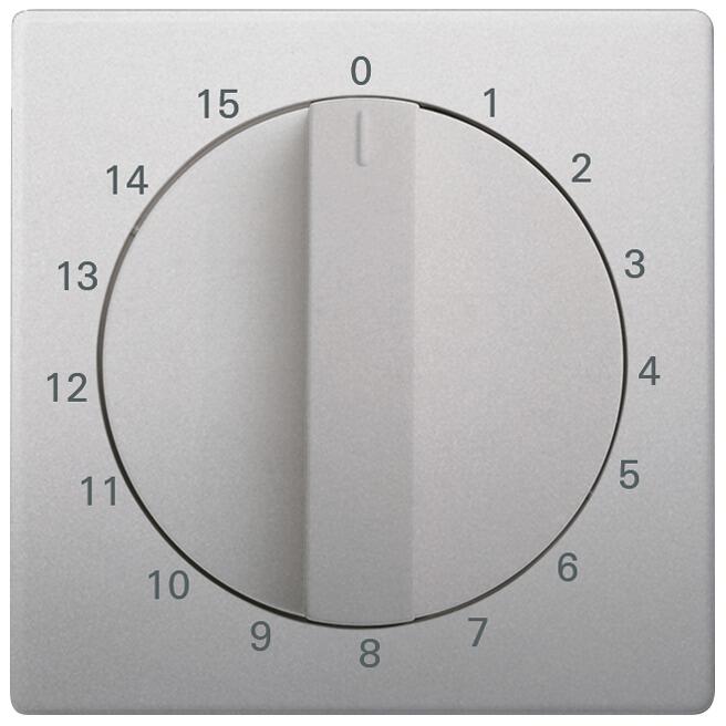 Busch-Jaeger 1770-866-103 Zentralscheibe mit Drehknopf und Aufdruck, Pur Edelstahl, edelstahl (2CKA001753A0259)
